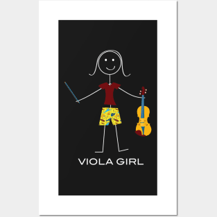 Funny Womens Viola Girl Posters and Art